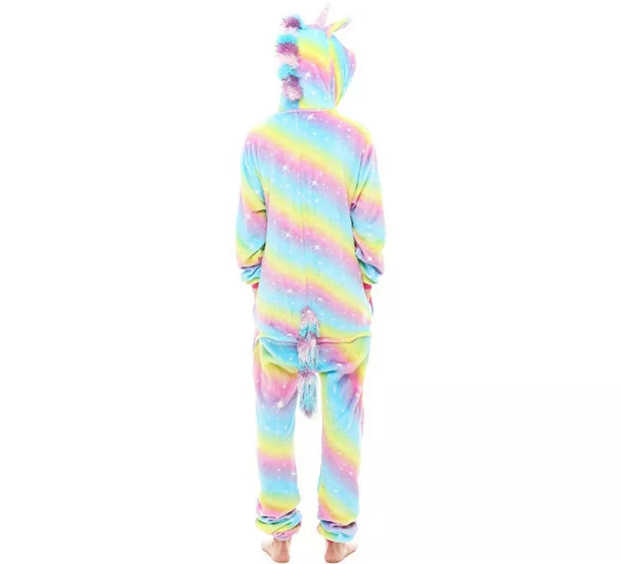 Translation missing: es.Disfraz de Pijama Unicornio Arcoíris para adultos