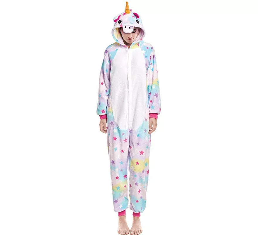 Translation missing: es.Disfraz de Pijama Unicornio estrellas para adultos
