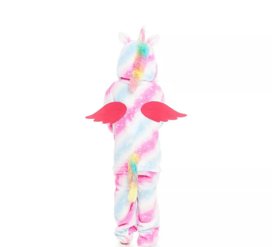 Translation missing: it.Disfraz de Pijama Uri Unicornio con capucha y alas para niña