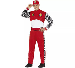 Costume da pilota di Formula 1 rosso per uomo