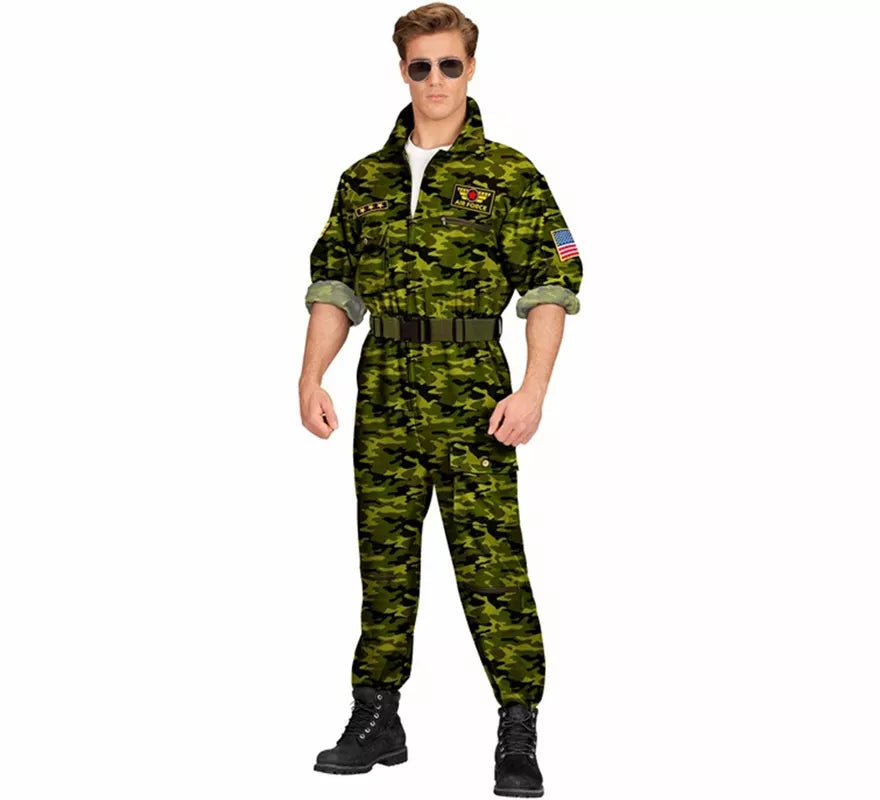 Translation missing: it.Disfraz de Piloto Militar Camuflaje para hombre