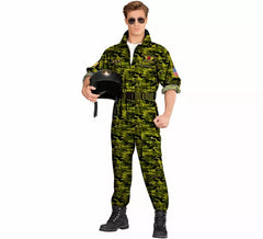 Disfraz de Piloto Militar Camuflaje para hombre