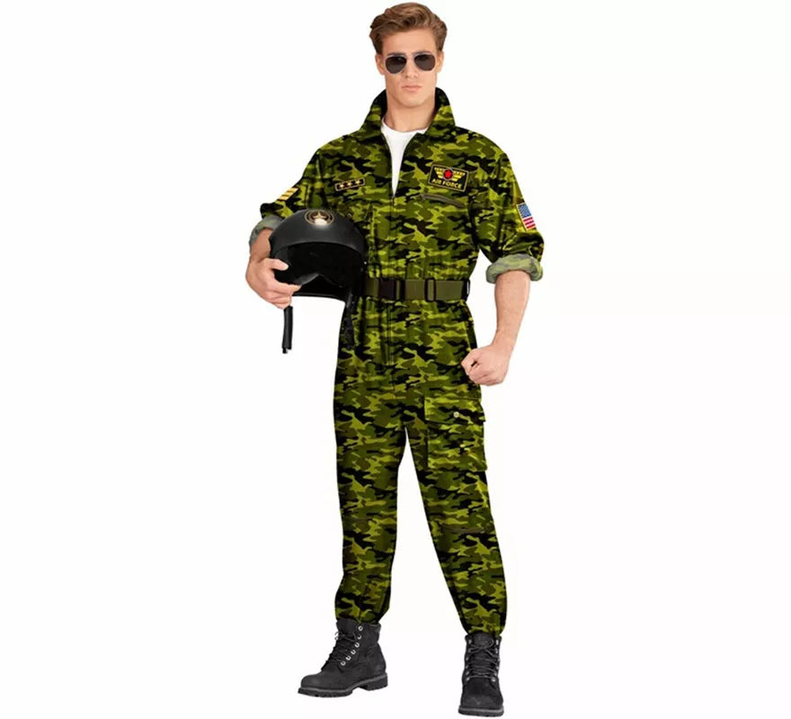 Translation missing: it.Disfraz de Piloto Militar Camuflaje para hombre