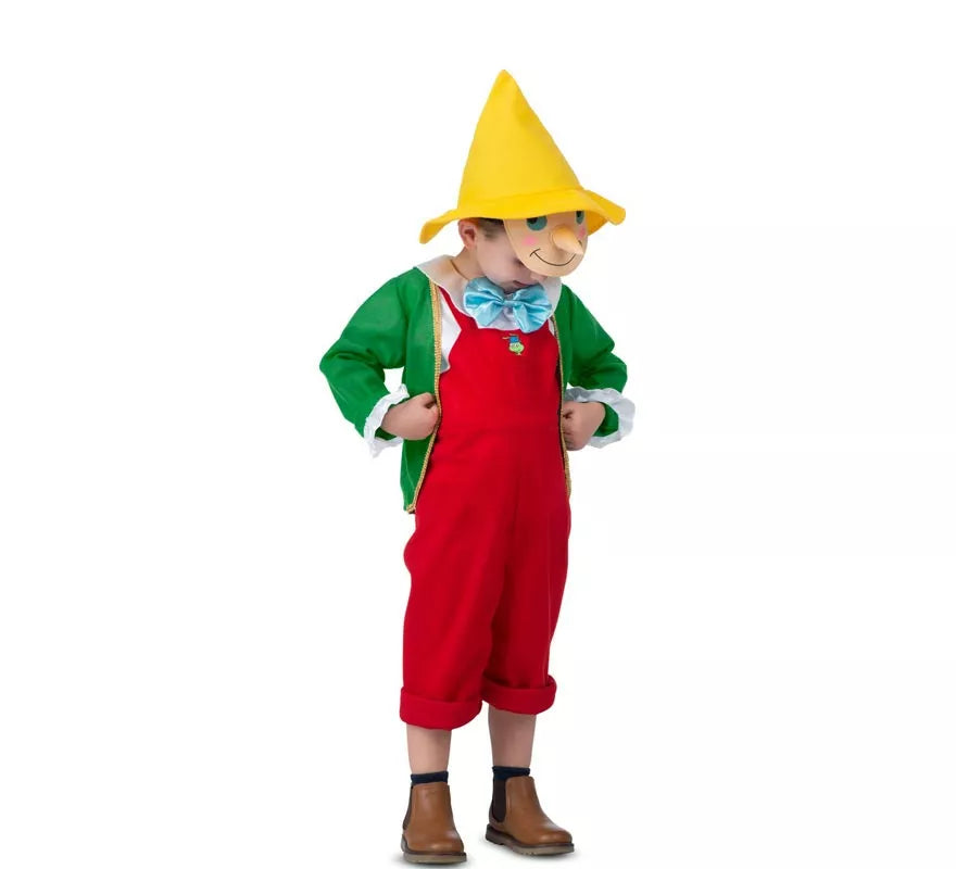 Translation missing: it.Disfraz de Pinocho con gorro y careta para niño