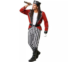 Costume da pirata a strisce per un uomo