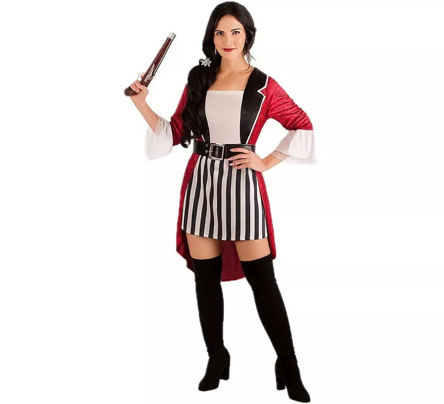 Translation missing: it.Disfraz de Pirata a Rayas para mujer