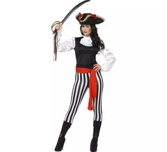 Costume da pirata a righe per una donna