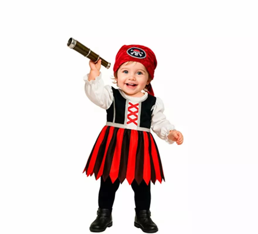 Translation missing: es.Disfraz de Pirata a Rayas para niña y bebé
