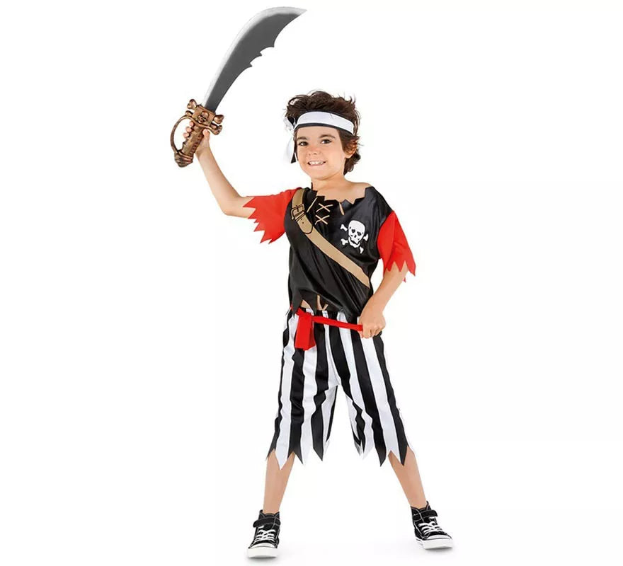 Translation missing: es.Disfraz de Pirata a rayas para niño