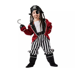 Costume da pirata a righe per un ragazzo