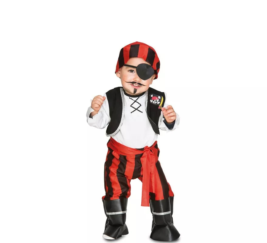 Disfraz de Pirata a Rayas para niño y bebé