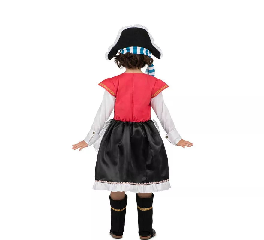 Translation missing: it.Disfraz de Pirata Calavera con gorro para niña