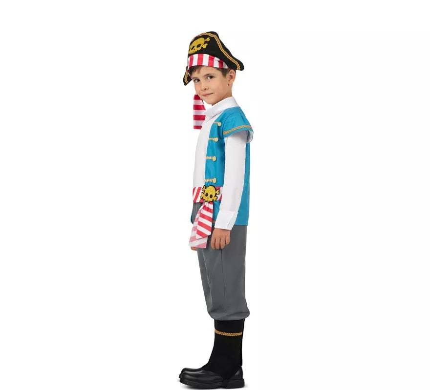 Translation missing: it.Disfraz de Pirata Calavera con gorro para niño