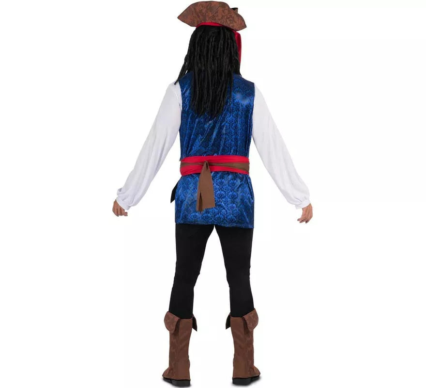 Translation missing: it.Disfraz de Pirata Caribeño con sombrero para hombre