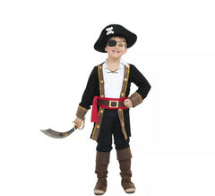 Costume da pirata cappotto nero per bambino
