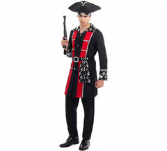 Costume da pirata con giacca argentata per uomo