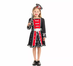 Costume da pirata con giacca argentata per bambina