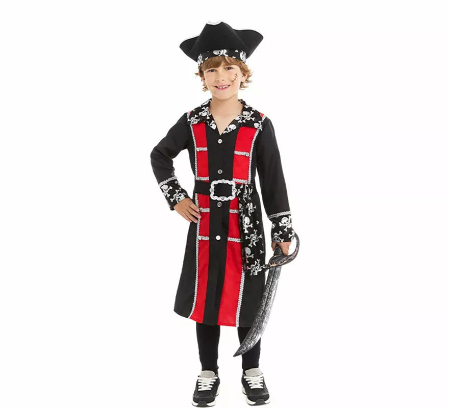 Translation missing: es.Disfraz de Pirata Casaca plata para niño