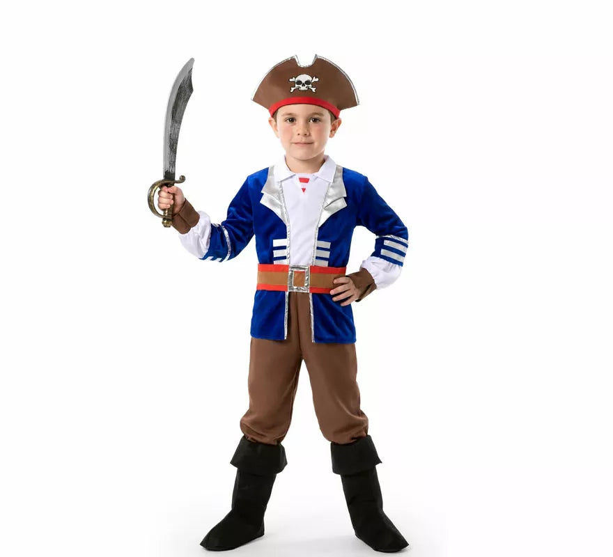 Translation missing: it.Disfraz de Pirata con Chaqueta azul para niño