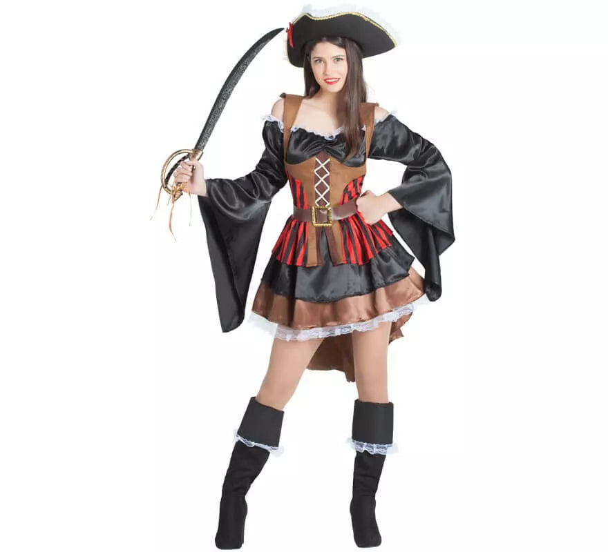 Translation missing: es.Disfraz de Pirata con Volantes para mujer
