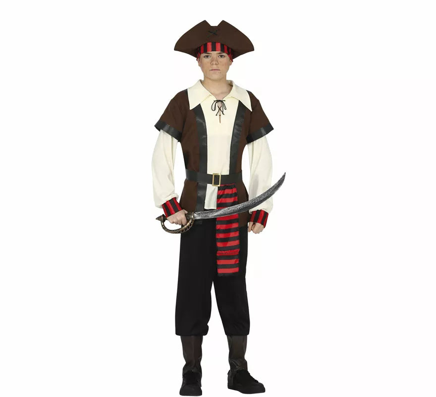 Translation missing: it.Disfraz de Pirata Corsario Siete Mares para adolescente