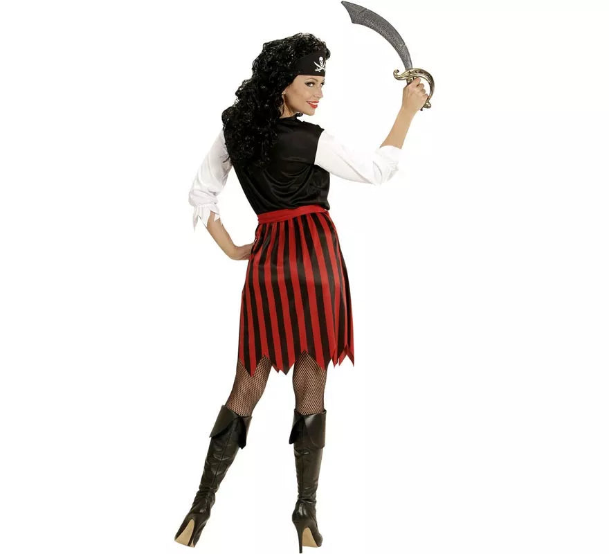 Translation missing: it.Disfraz de Pirata del Caribe a rayas para mujer