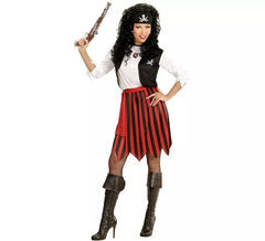 Costume da Pirata dei Caraibi a righe per donna