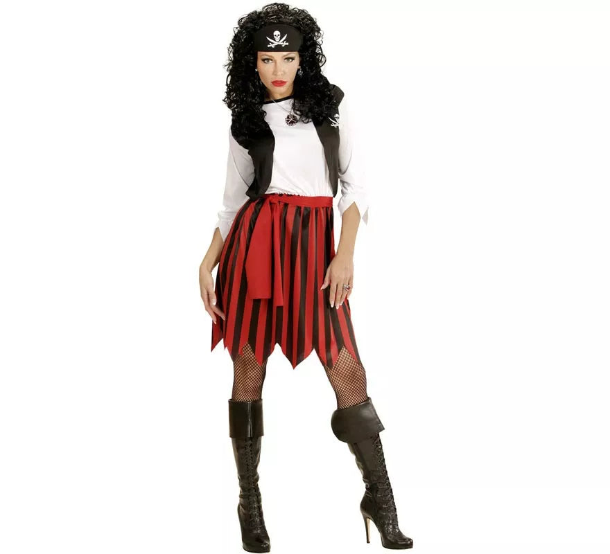 Translation missing: it.Disfraz de Pirata del Caribe a rayas para mujer