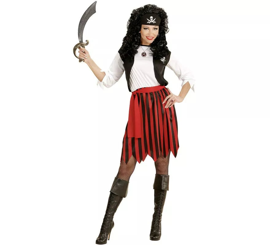 Translation missing: it.Disfraz de Pirata del Caribe a rayas para mujer
