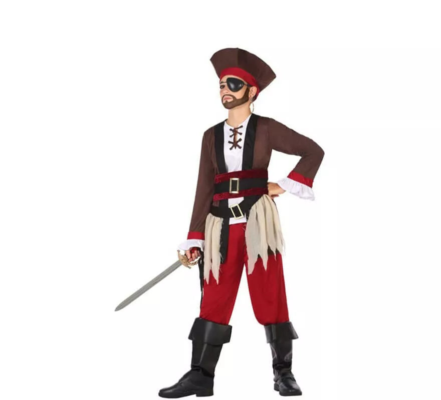 Translation missing: es.Disfraz de Pirata Granate para niño