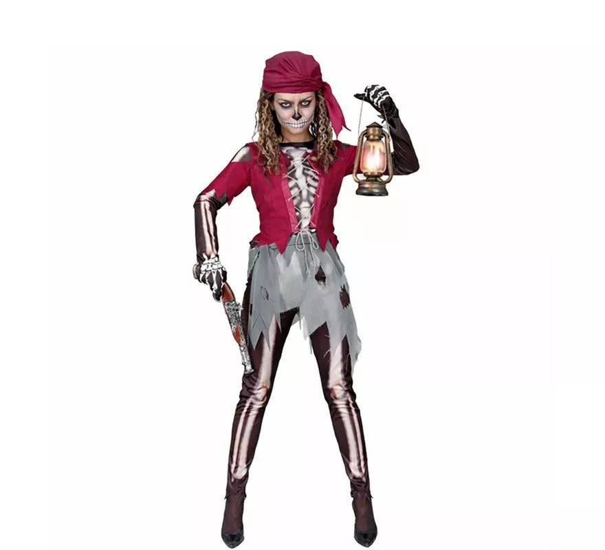 Translation missing: it.Disfraz de Pirata Grumete Esqueleto para mujer