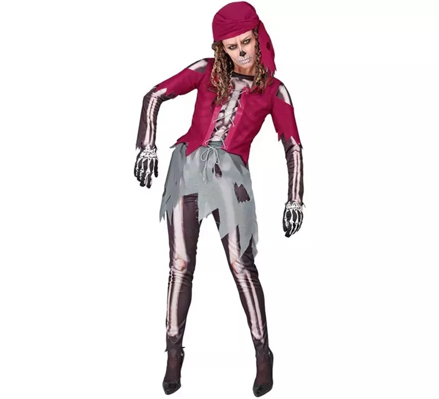 Translation missing: es.Disfraz de Pirata Grumete Esqueleto para mujer