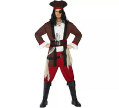 Costume da pirata marrone per un uomo