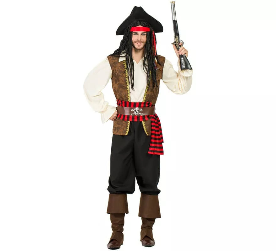 Disfraz de Pirata Marrón para hombre