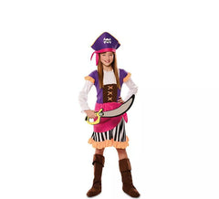 Costume da Pirata viola per bambina
