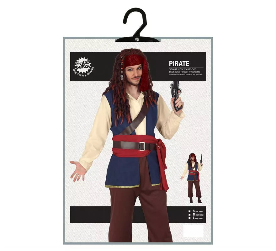 Translation missing: es.Disfraz de Pirata Navegante Rebelde para hombre