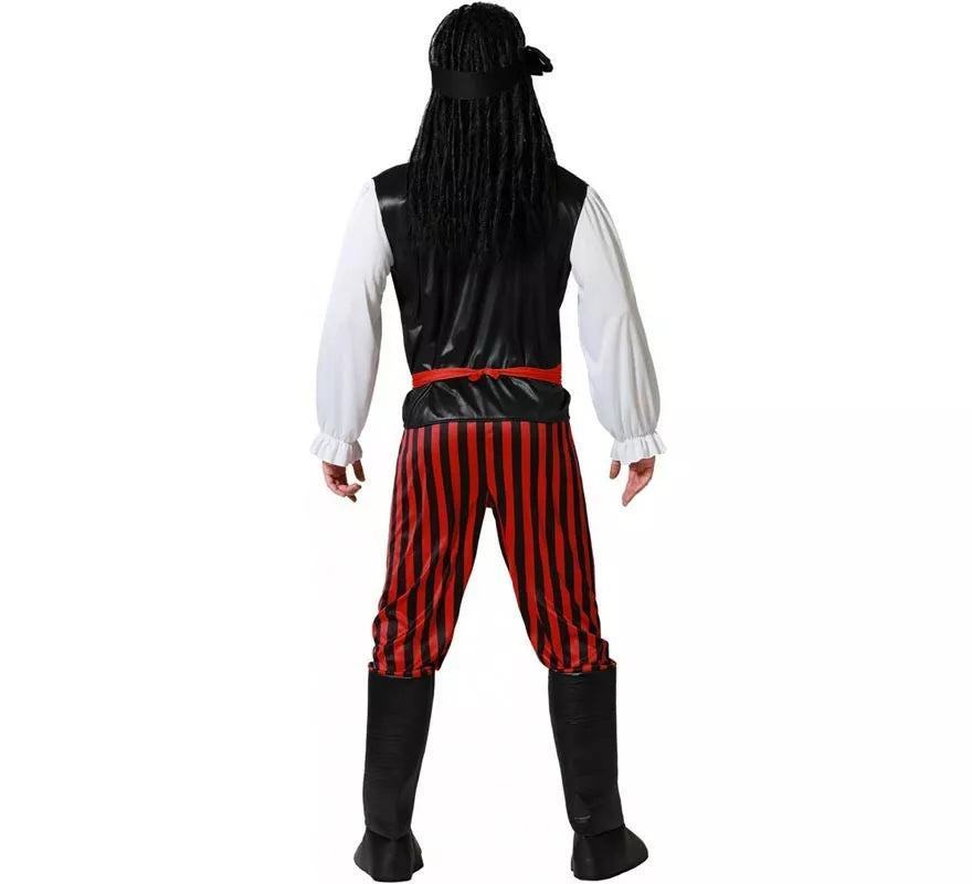 Translation missing: it.Disfraz de Pirata Rayas para hombre