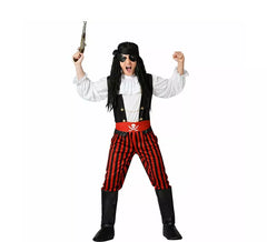 Costume da pirata a righe per uomo