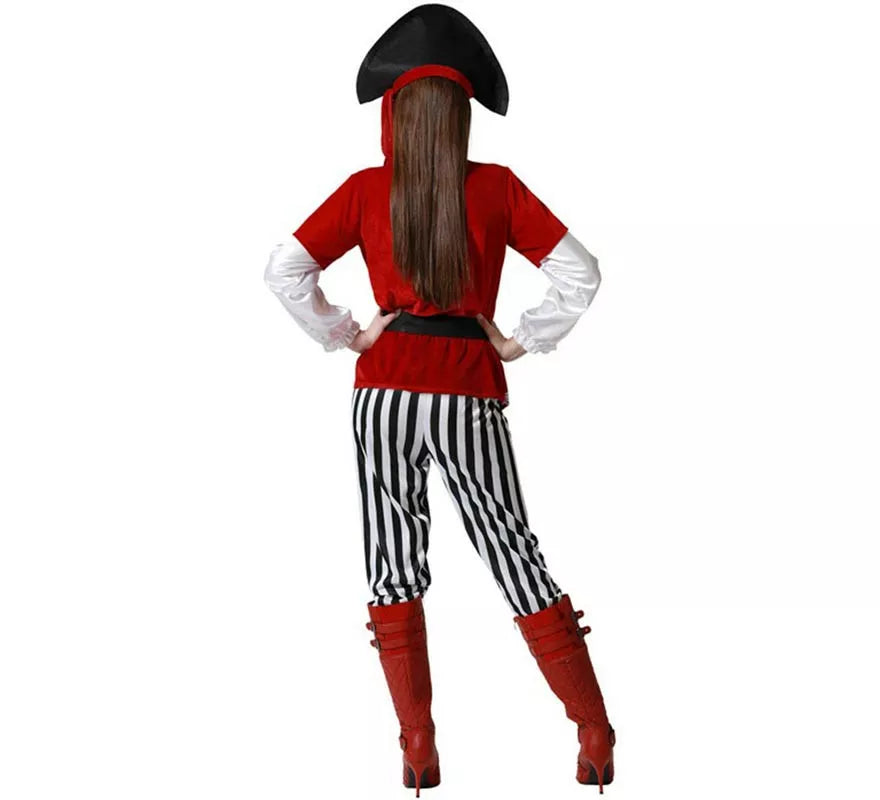 Translation missing: it.Disfraz de Pirata Rayas para mujer