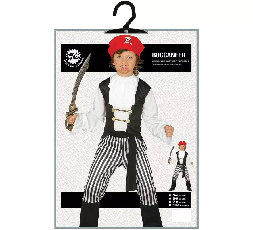 Translation missing: es.Disfraz de Pirata Rayas para niño