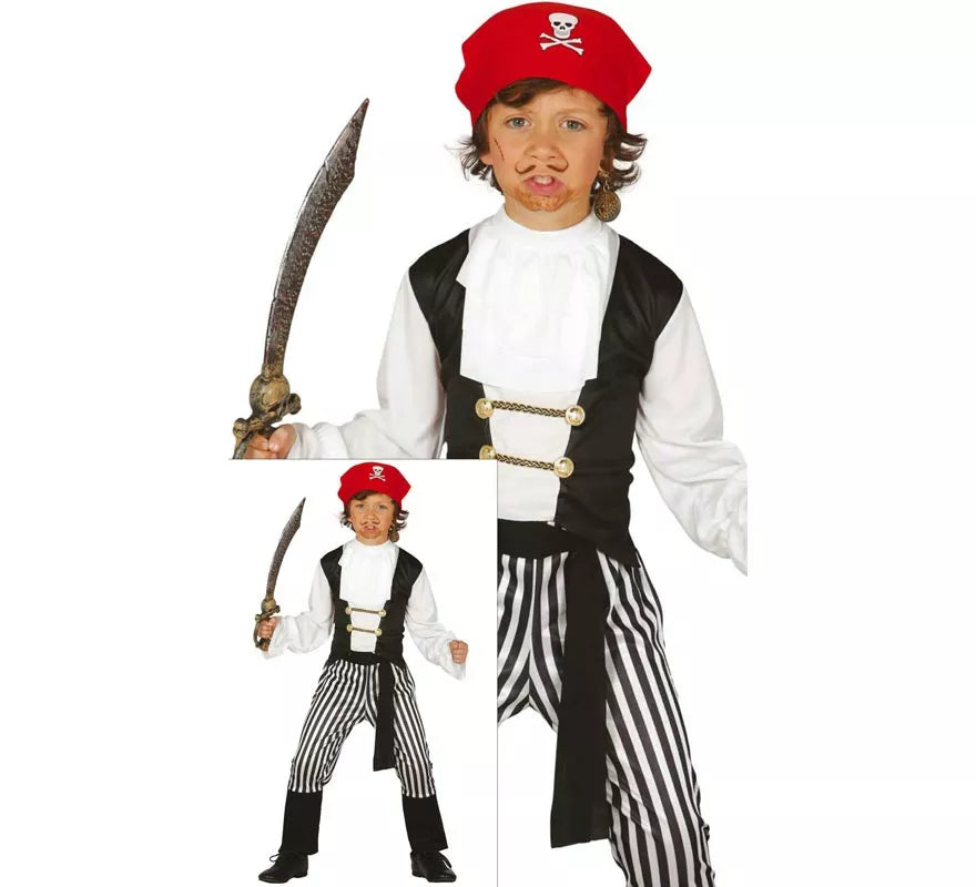 Translation missing: es.Disfraz de Pirata Rayas para niño