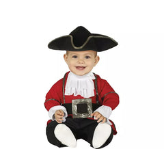 Costume da Pirata rosso per bebé
