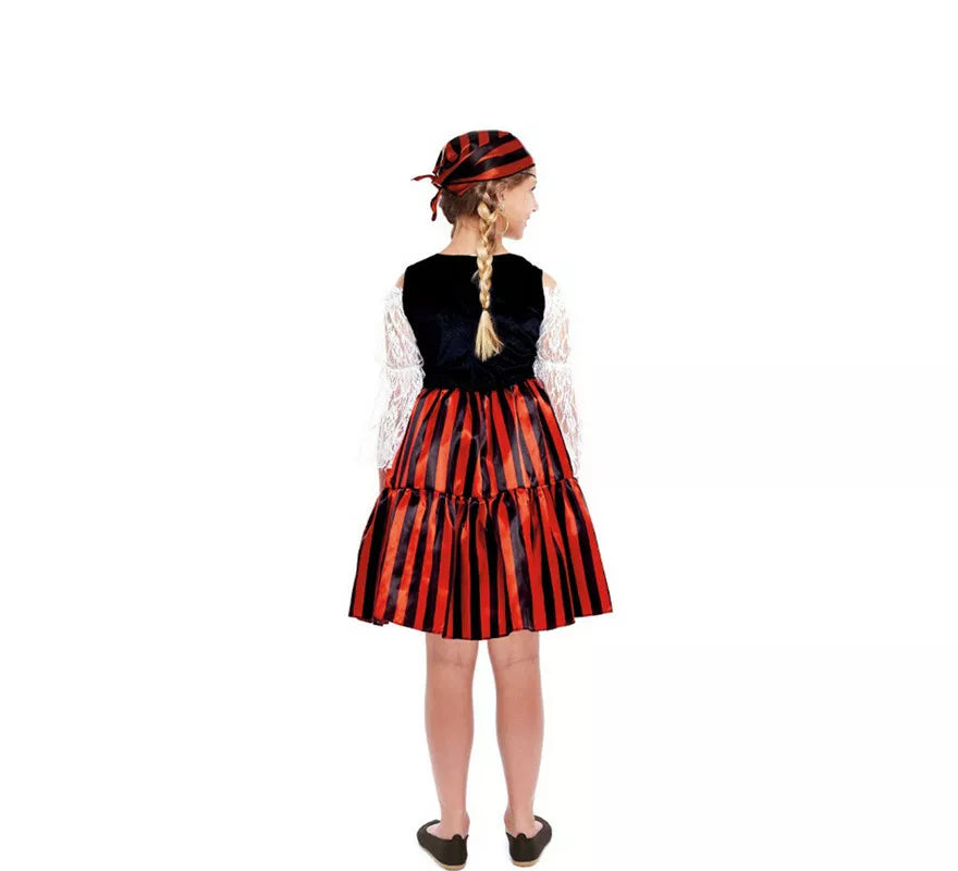 Disfraz de Pirata Stripes Clásica para niña
