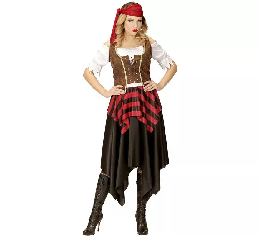 Translation missing: it.Disfraz de Pirata Temeraria con cinta para mujer