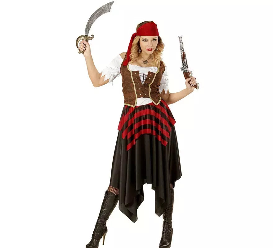 Translation missing: it.Disfraz de Pirata Temeraria con cinta para mujer