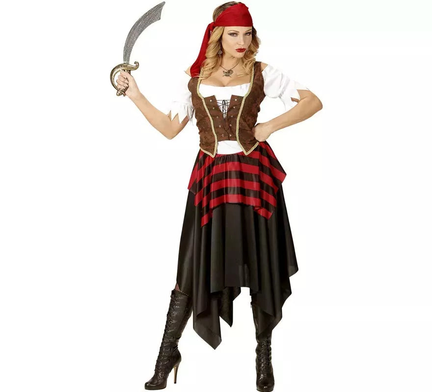 Translation missing: it.Disfraz de Pirata Temeraria con cinta para mujer