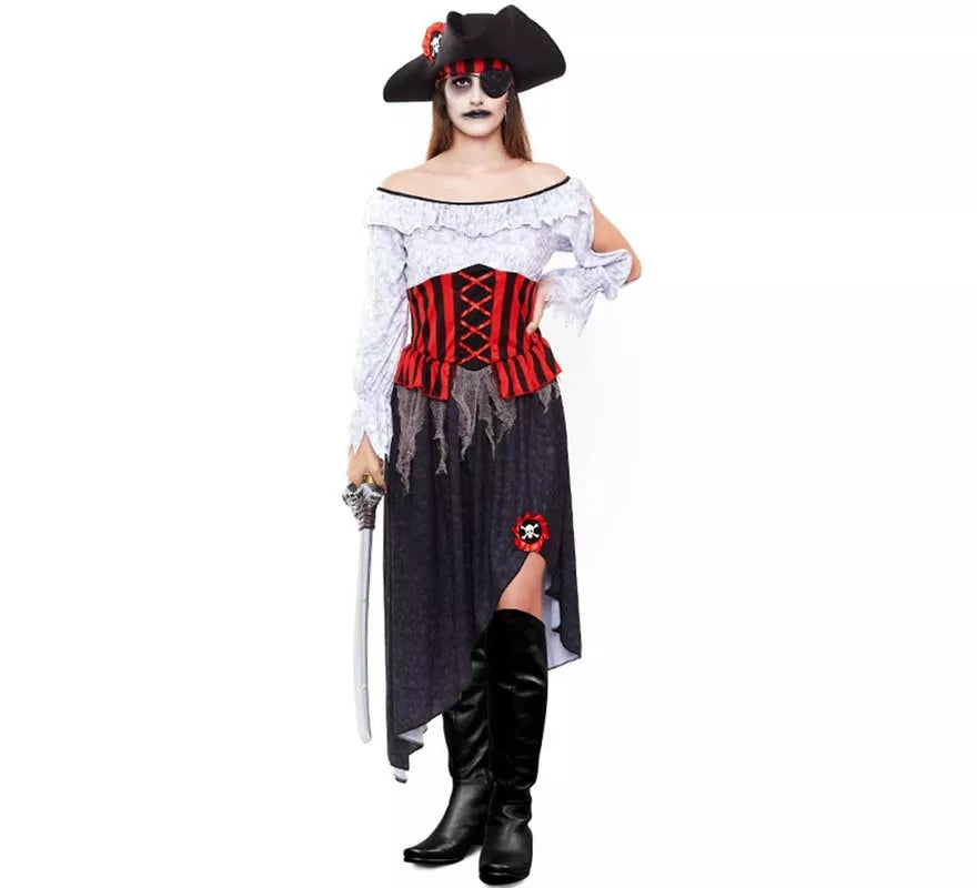 Translation missing: it.Disfraz de Pirata Zombie para mujer