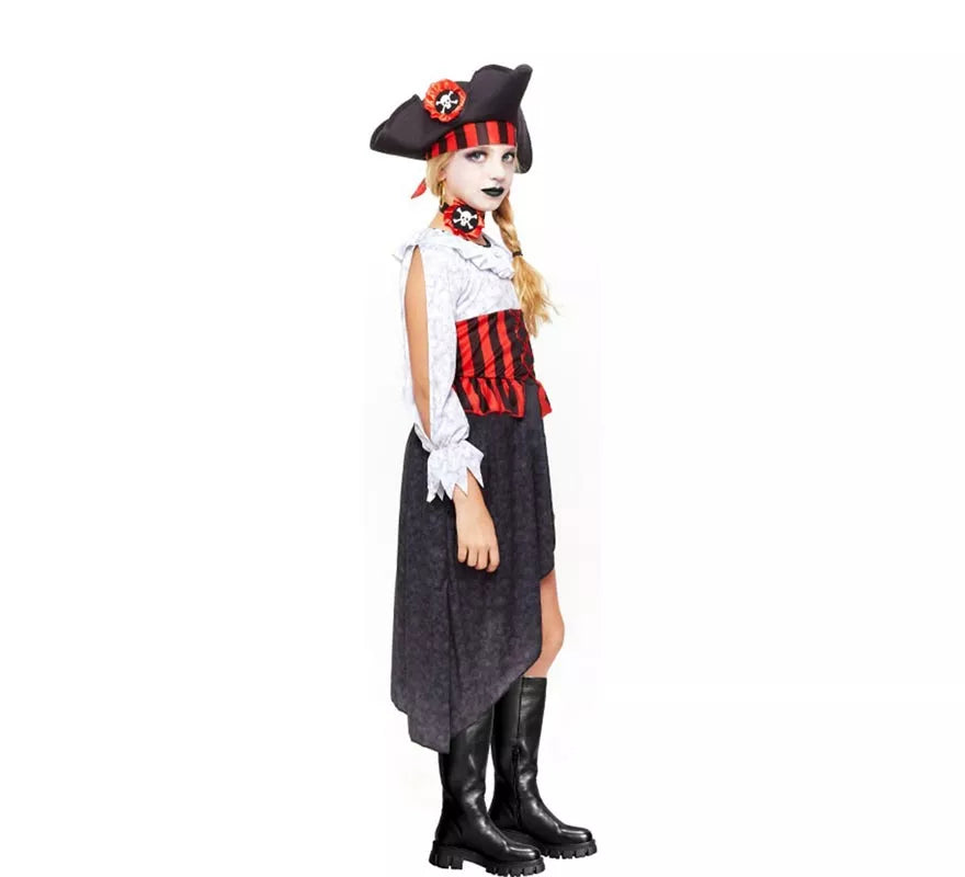 Disfraz de Pirata Zombie para niña