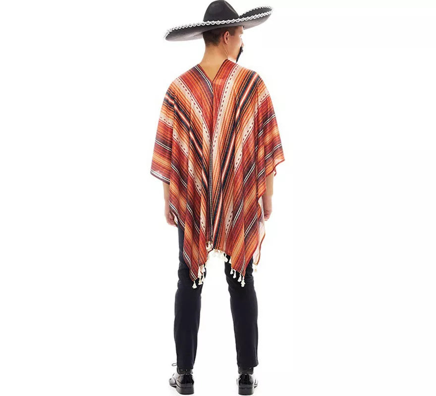 Translation missing: it.Disfraz de Pistolero Mexicano con Poncho para hombre