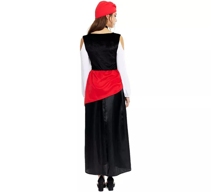 Translation missing: es.Disfraz de Pitonisa con turbante rojo para mujer